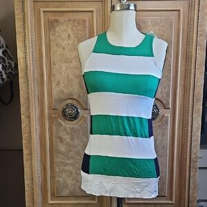 Bailey 44 Green and White Striped And Blue Tank Top New Size XS